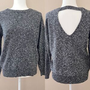 American Eagle knit sweater size small black white open back jegging fit